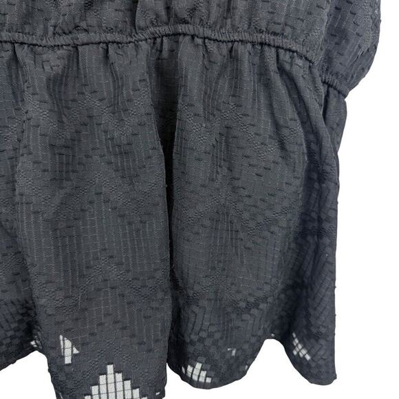 Lane Bryant Womens Black Short Sleeve Peplum Textured V-Neck Shirt Top NWT 26/28 - Picture 11 of 16